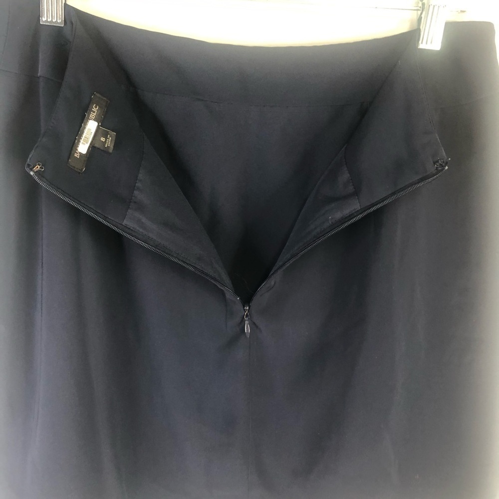Banana Republic navy blue detail faux wrap mini skirt sz 8 - Picture 4 of 8